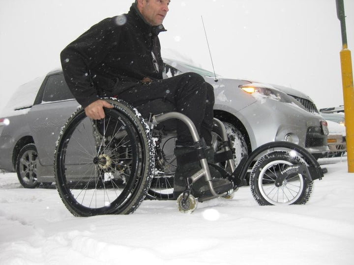 FreeWheel WHeelchair in Snow