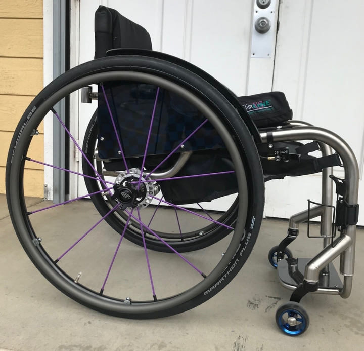 Hands On Concepts HOC Everyday Open Design Wheelchair - purple spokes