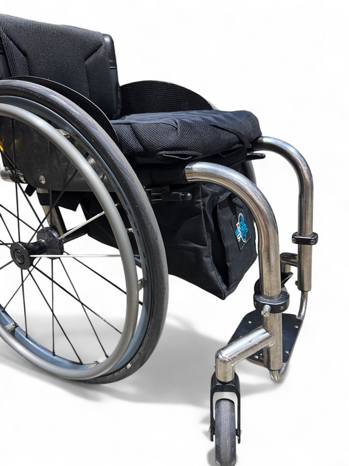 HiRS Under Seat Wheelchair Bag, Large - on wheelchair