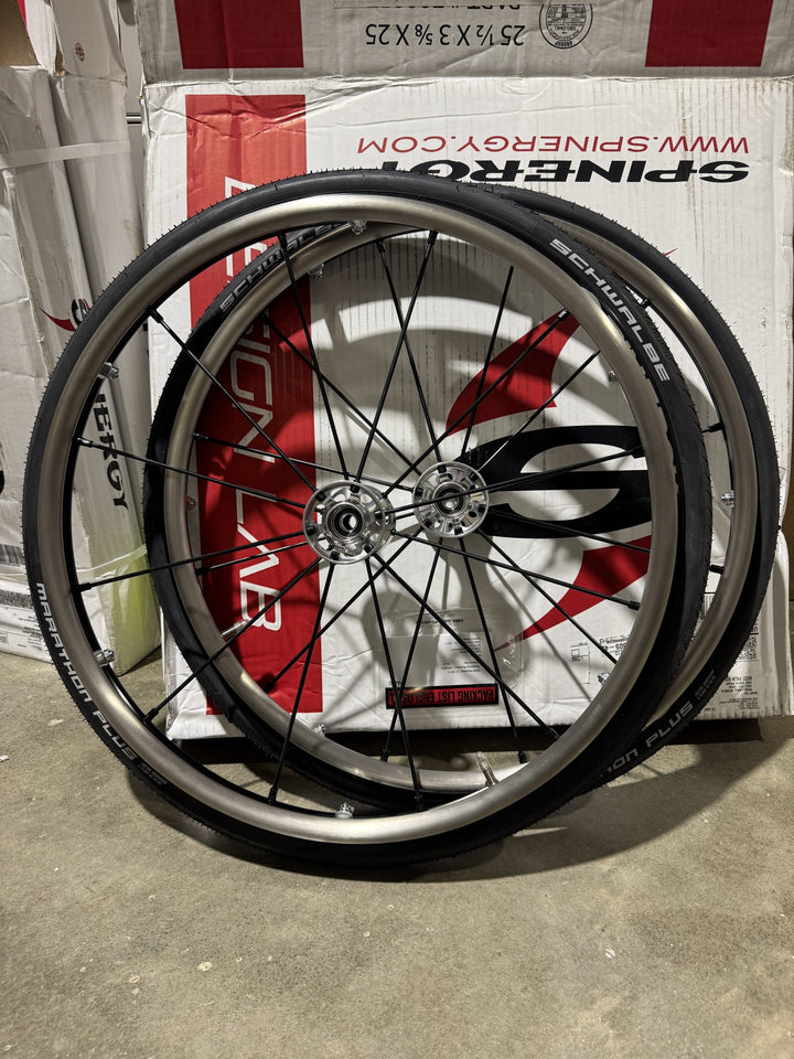 New Spinergy 24" LX Wheels w/ Titanium Handrims, Low best cheapest price online.