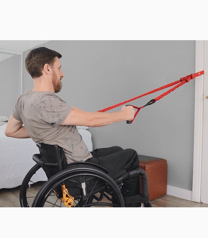 Invictus Fusion Portable Wheelchair Gym - back workout