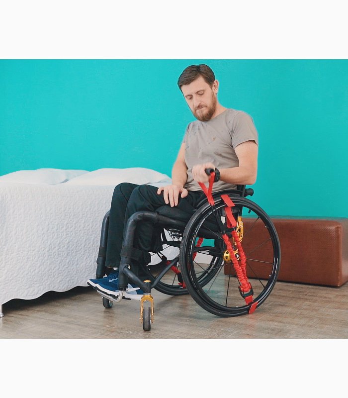 Invictus Fusion Portable Wheelchair Gym - male user