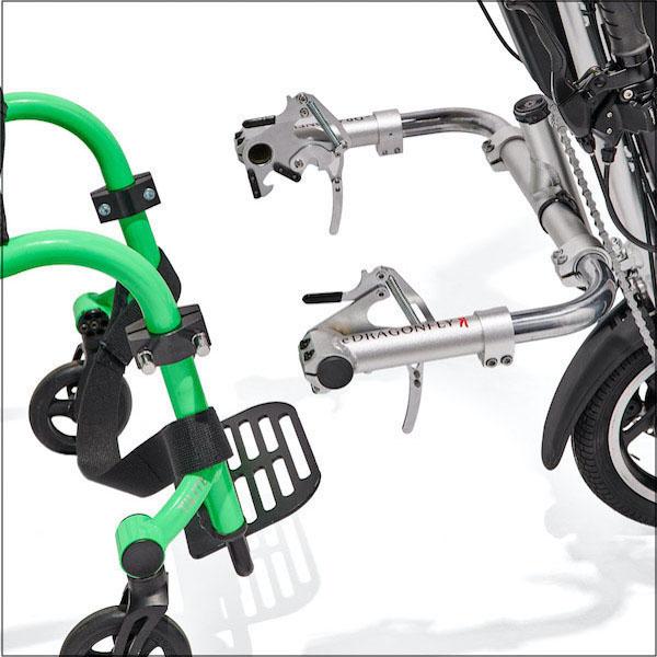 Rio Mobility E-DragonFly - Electric Battery Handcycle Attachment - mounts