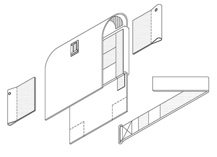 Tilite replacement velcro adj backrest upholstery