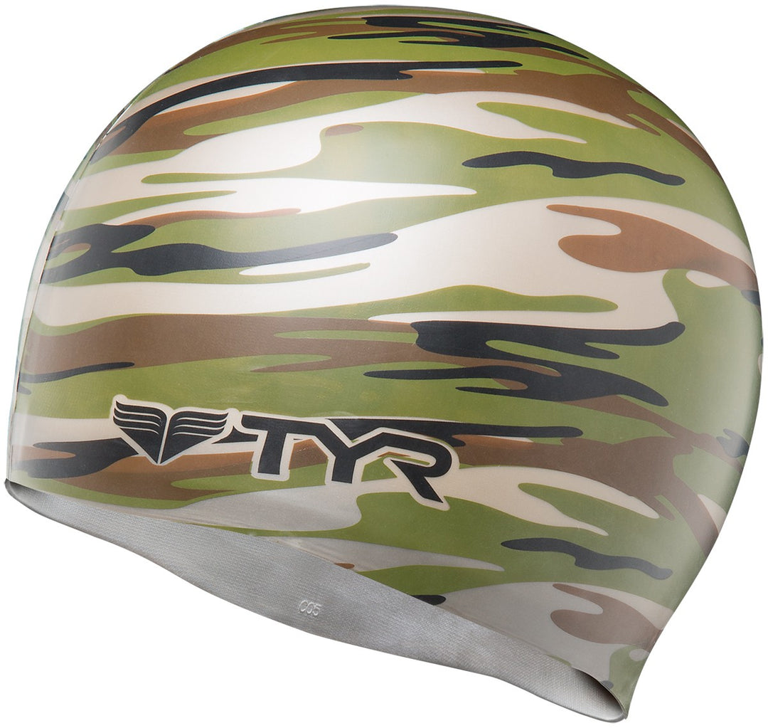 Camo Swim Cap - Green
