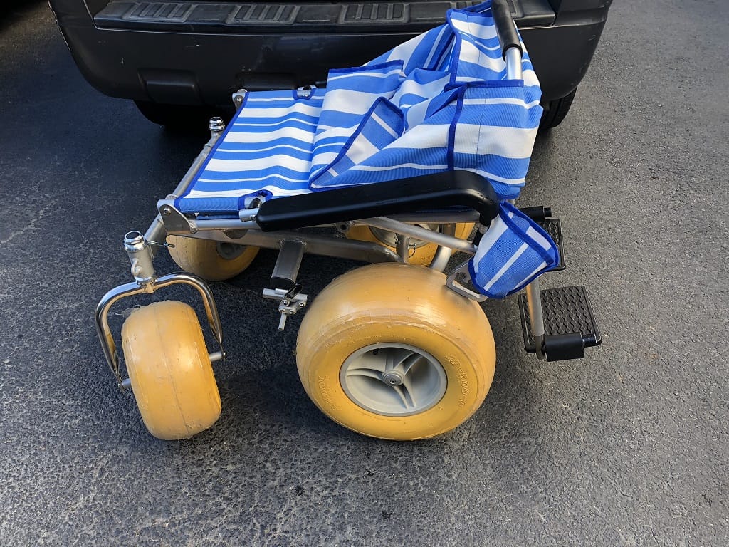 TerraWheels all-terrain wheelchair in use