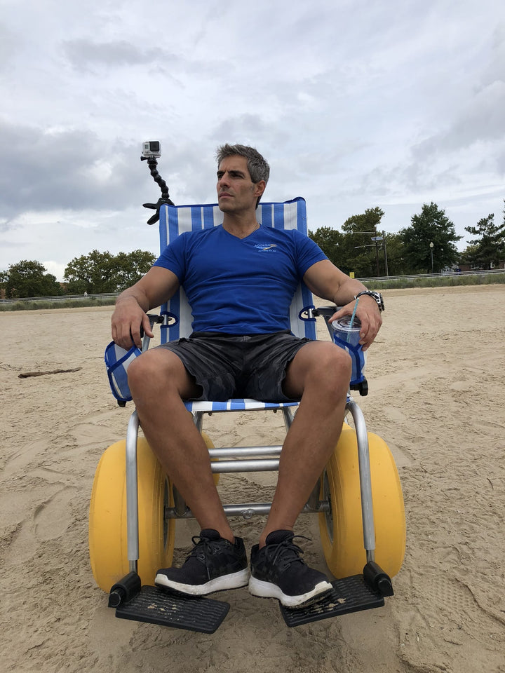 TerraWheels wheelchair on the beach