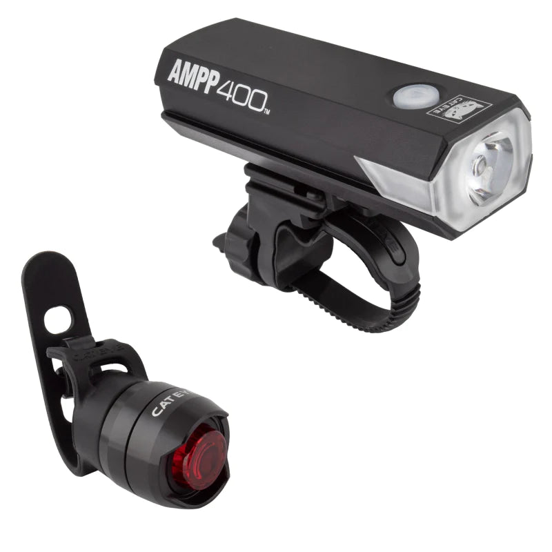 CATEYE AMPP400 + ORB Rear rechargeable combo - handcycle safety light