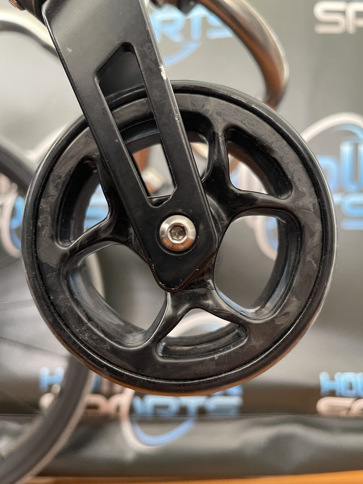 CX6 Forged Carbon Fiber Caster Wheel 4 inch x 1.25 - Black on RGK Sub4