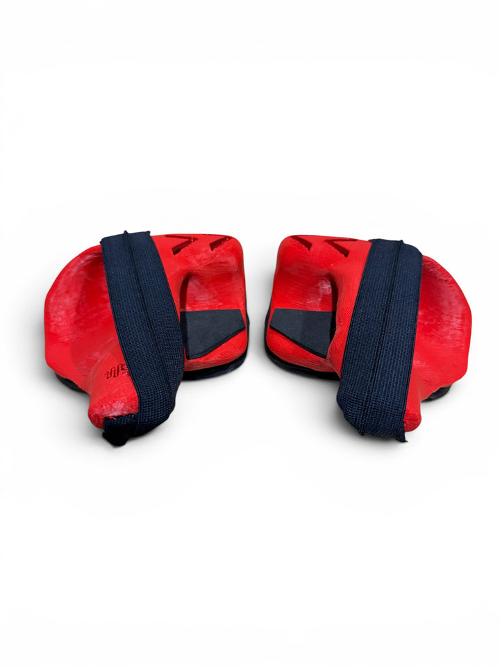 Red wheelchair racing gloves, 3D Printed
