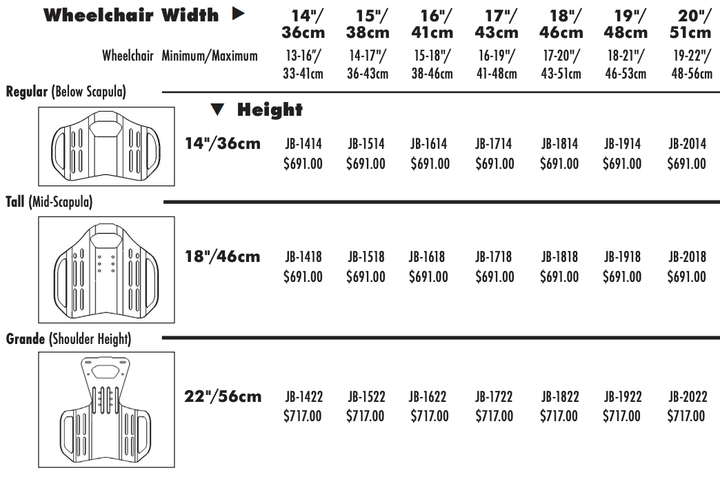 JAVA Backrest - Specs