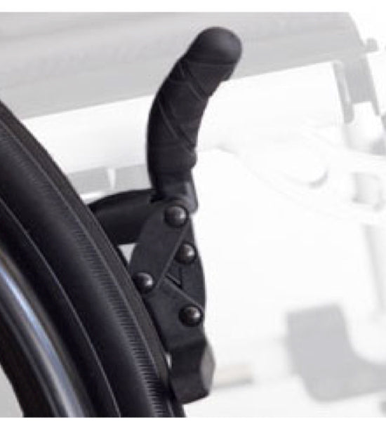 Out-Front Pull to Lock Wheelchair Brake