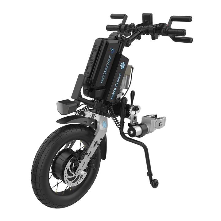 REHASENSE PAWS CRUISER 16" "Quad/Tetra" Wheelchair Power Assist, Quad Handles & Automatic Clamps/Lift,