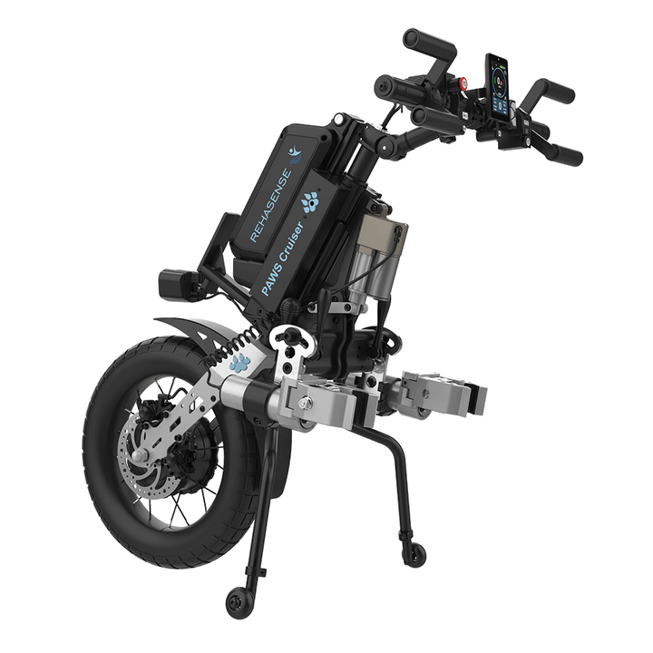 REHASENSE PAWS CRUISER 16" "Quad/Tetra" Wheelchair Power Assist, Quad Handles & Automatic Clamps/Lift,