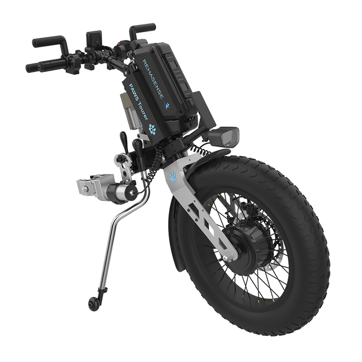 REHASENSE PAWS TOURER 20" "Quad/Tetra" Wheelchair Power Assist, Quad Handles & Automatic Clamps/Lift,