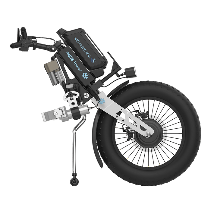REHASENSE PAWS TOURER 20" "Quad/Tetra" Wheelchair Power Assist, Quad Handles & Automatic Clamps/Lift,