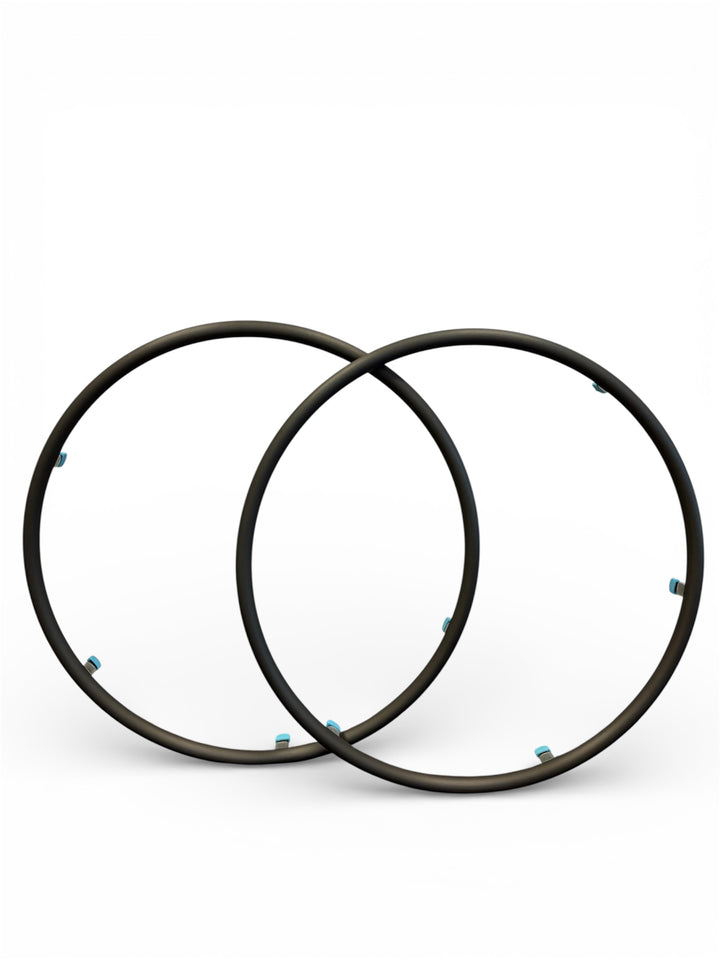 DISCOUNTED... Spinergy 24" (540) "Hard Ano" Aluminum Handrims, Grey or Black (PAIR) - READY TO SHIP!