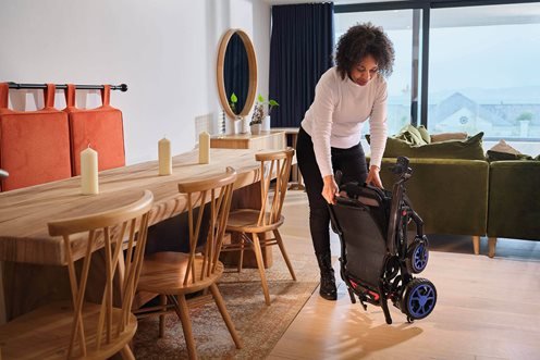 Quickie Q50 R Carbon Folding Powerchair - at home