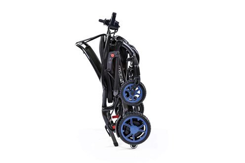 Quickie Q50 R Carbon Folding Powerchair - completely folded