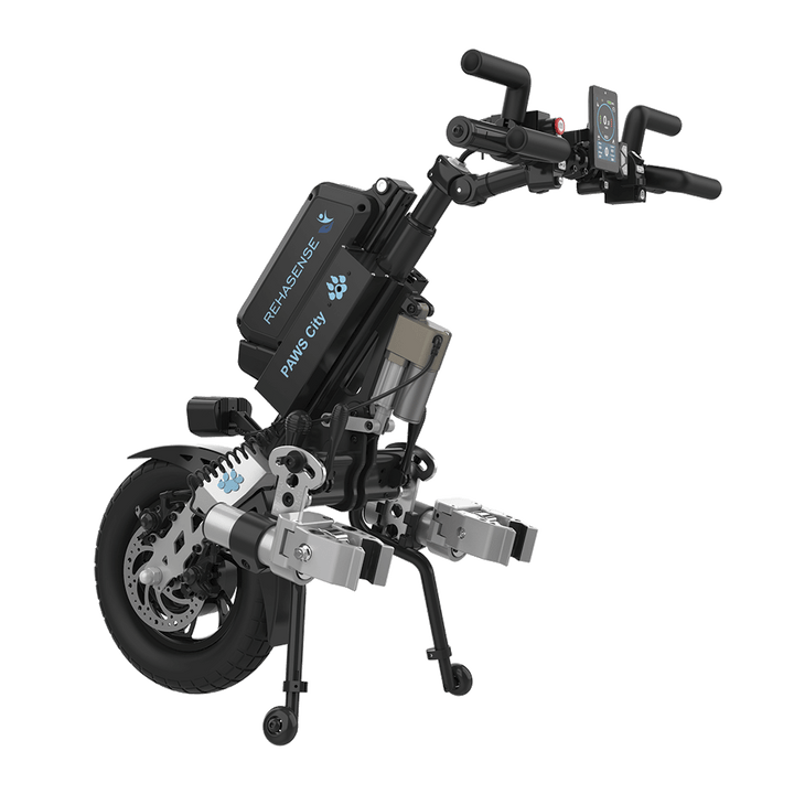 REHASENSE PAWS CITY 14" "Quad/Tetra" Wheelchair Power Assist, Quad Handles & Automatic Clamps/Lift,