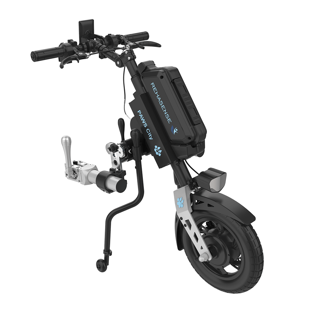 REHASENSE PAWS CITY 12" Wheelchair Power Assist, Manual Clamp & Lift