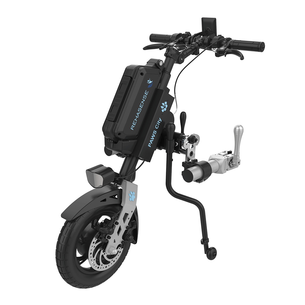 REHASENSE PAWS CITY 12" Wheelchair Power Assist, Manual Clamp & Lift