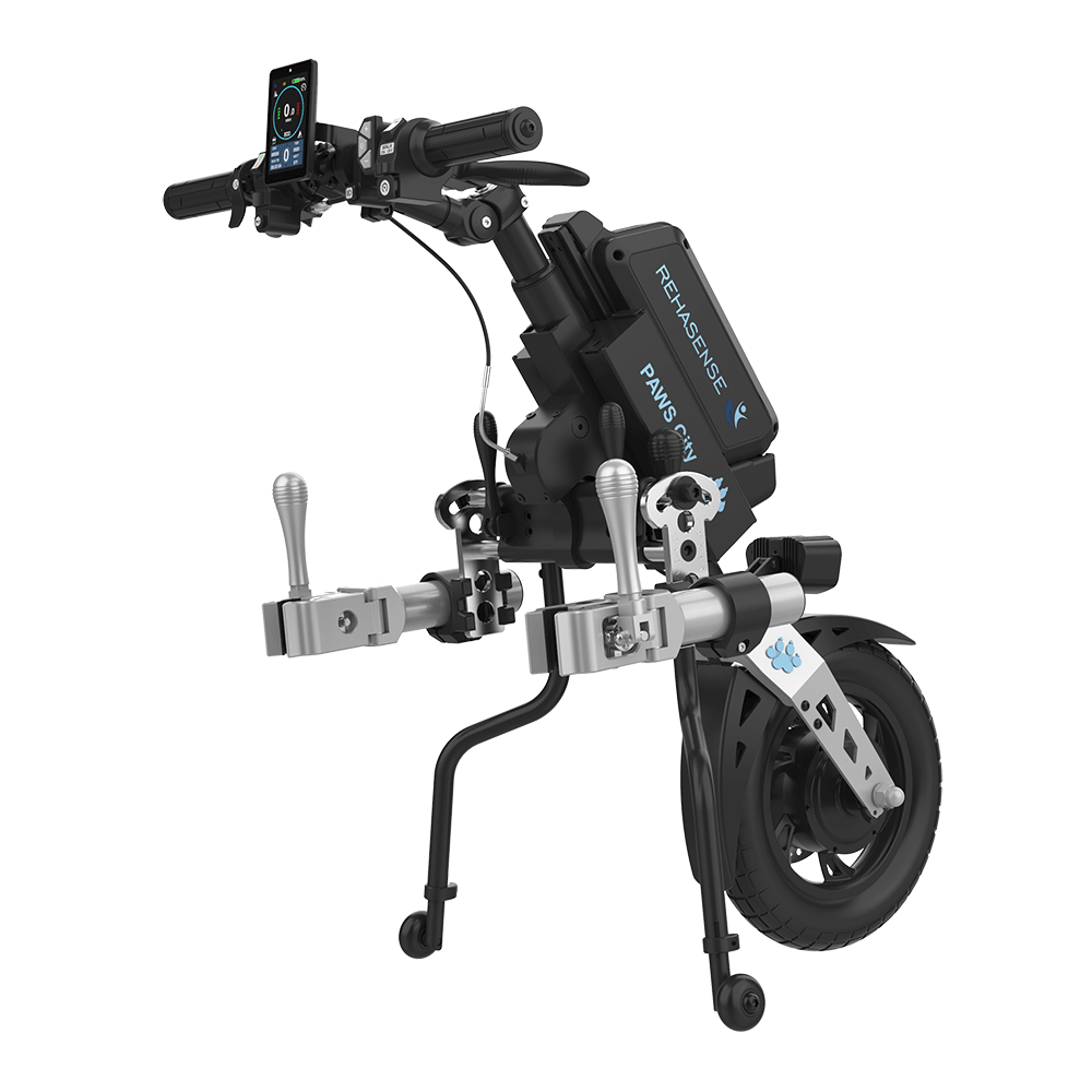 REHASENSE PAWS CITY 12" Wheelchair Power Assist, Manual Clamp & Lift