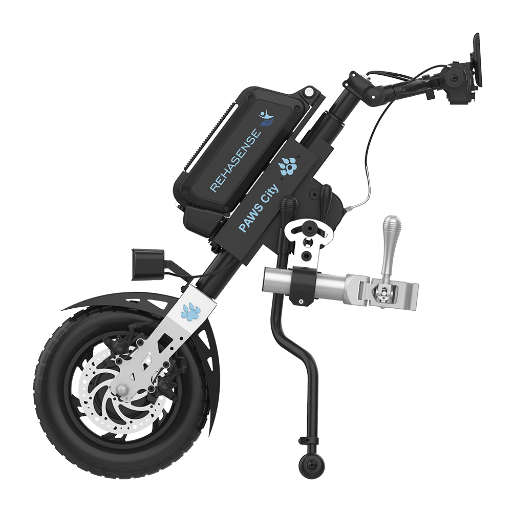REHASENSE PAWS CITY 12" Wheelchair Power Assist, Manual Clamp & Lift