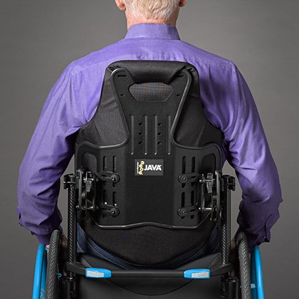 Ride Java Back Support for wheelchairs, Grande height