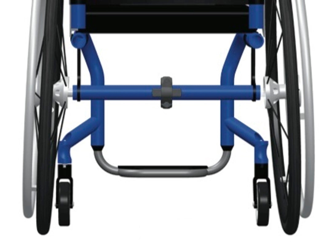 SmartDrive Mounting Hitch - centered on wheelchair
