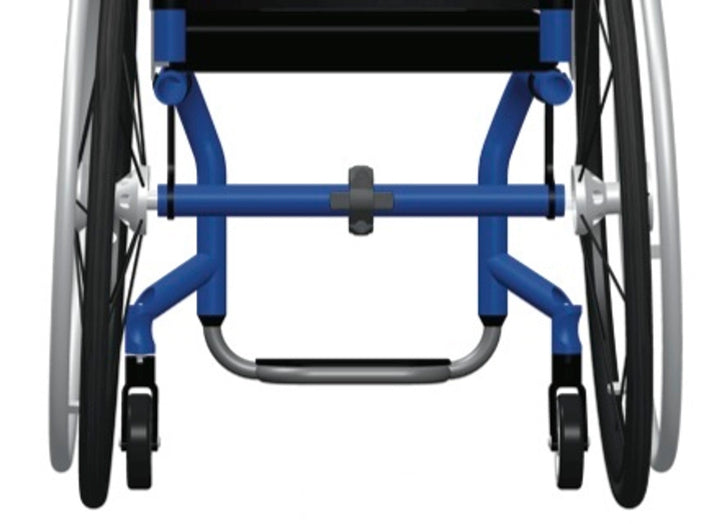 SmartDrive Mounting Hitch - centered on wheelchair