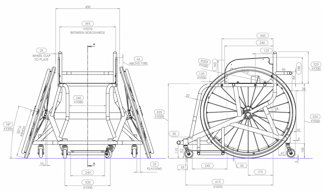 Floor Model "RGK ELITE X" Basketball Wheelchair (new), High Spec, READY TO SHIP!
