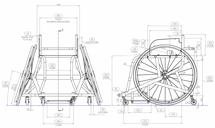 Floor Model "RGK ELITE X" Basketball Wheelchair (new), High Spec, READY TO SHIP!