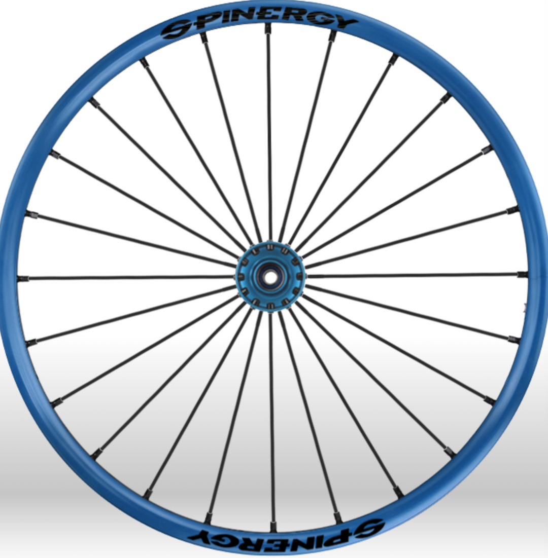 Spinergy Wheelchair Wheels- Blue hubs rims