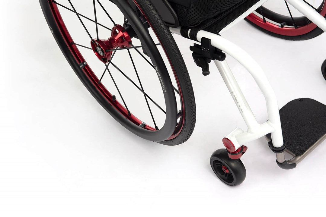TiLite Aero T Wheelchair - forks