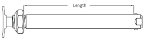 TiLite Wheelchair Axle - Length
