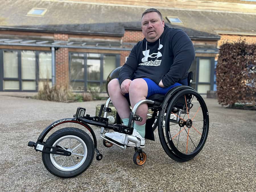 Rehasense "Track Wheel" Aluminum Wheelchair Attachment, Choose Color
