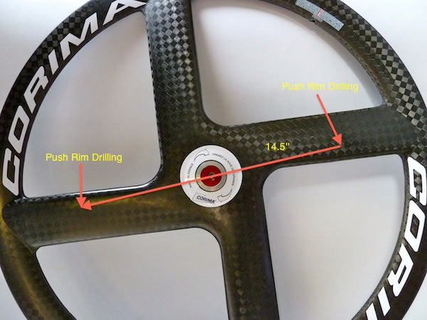 Corima 4-Spoke Handrim - Placement