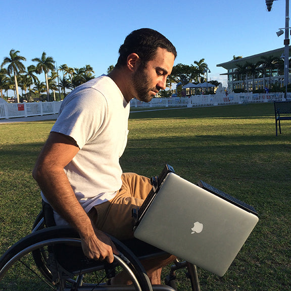 Turn outward for easy wheelchair transferring